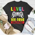 100 Days Of School Gamer Level 100 Days Unlocked T-Shirt Funny Gifts