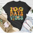 100 Days Of School Vibes 100Th Day Of School Retro Groovy V2T-shirt Funny Gifts