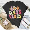 100 Days Of School Vibes 100Th Day Of School Retro Groovy V3 T-Shirt Funny Gifts