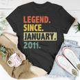 12 Geburtstag Legende Seit Januar 2011 12 Jahre Alt T-Shirt Lustige Geschenke