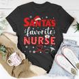 Santa Favorite Nurse For Christmas In Hospital  Men Women T-shirt Graphic Print Casual Unisex Tee