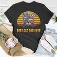 Vintage Best Cat Dad Ever Fathers Day Gifts 4Th Of July Men Unisex T-Shirt