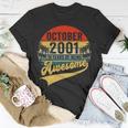 Vintage Retro October 2001 19Th Birthday Gifts 19 Years Old Unisex T-Shirt
