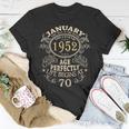 70Th Vintage Birthday For Man Myth Legend January 1952 Gift For Mens Unisex T-Shirt Funny Gifts