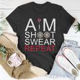 Aim Shoot Swear Repeat Darts Retro Vintage T-shirt Personalized Gifts