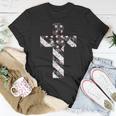 American Usa Flag Freedom Cross Military Style Army Mens Unisex T-Shirt Unique Gifts