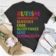 Autism Awareness Support Care Acceptance Ally Dad Mom Kids Unisex T-Shirt Unique Gifts