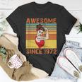 Awesome Since 1972 50Th Birthday Messy Bun Unisex T-Shirt Unique Gifts