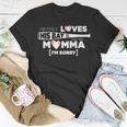 Baseball Cheer Mom He Only Loves His Bat & His Momma Unisex T-Shirt Unique Gifts