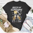 Beer N Sunshine The Only Bs I Need Funny Summer Drinking Unisex T-Shirt Unique Gifts