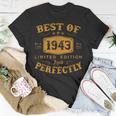 Best Of 1943 Jahrgang 80 Geburtstag Herren Damen Geschenk T-Shirt Lustige Geschenke