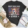 Best Corgi Dad Ever American Flag Fathers Day Unisex T-Shirt Unique Gifts