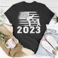 Best Dad 2023 Us Flag Patriot Father & Son Fathers Day T-shirt Personalized Gifts