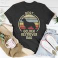 Best Dog Father Dad Vintage Golden Retriever T-Shirt Funny Gifts
