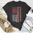 Best Firefighter Dachshund Mom Dad Ever Us Flag Dog Paws Unisex T-Shirt Funny Gifts