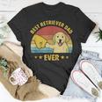 Mens Best Golden Retriever Dad Ever Vintage Puppy Lover T-Shirt Funny Gifts