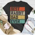 Best Rabbit Dad Ever Rabbits Men Father Vintage T-Shirt Funny Gifts