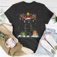 Black Lab Dog Christmas Reindeer Christmas Lights T-shirt Funny Gifts