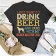 Black Mouth Cur Dad Drink Beer Hang With Dog Vintage T-Shirt Funny Gifts