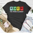 Black The Prime Element Black History Month Periodic Table T-Shirt Funny Gifts