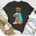Boxer I Love Mom Tattoo Apparel Dog Mom Gifts Womens Unisex T-Shirt Unique Gifts