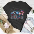 Boys Monster Truck Lover American Flag Racing Usa Patriotic Unisex T-Shirt Unique Gifts