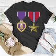 Bronze Star And Purple Heart Medal Military Personnel Award Unisex T-Shirt Unique Gifts