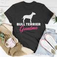 Bullterrier Oma Schwarzes T-Shirt, Hunde Silhouette & Text in Pink Lustige Geschenke