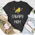 Canary Mom Leaf Pattern Cool Fowl Finch Pet Bird Lover Gift Gift For Womens Unisex T-Shirt Unique Gifts