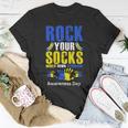 Celebrate Rock Your Socks World Down Syndrome Awareness Day Unisex T-Shirt Unique Gifts