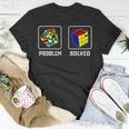 Competitive Puzzles Cube Problem Retro Solved Speed Cubing T-Shirt Funny Gifts