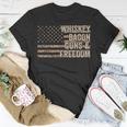 Dad Grandpa Veteran Us Flag Whiskey Bacon Guns Freedom V2T-shirt Funny Gifts