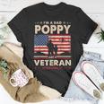 I Am A Dad Poppy Veteran Nothing Scares Me Papa Fathers Day T-Shirt Funny Gifts