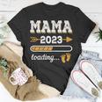 Damen Mama 2023 Loading Zukünftige Mutter 2023 Vintage T-Shirt Lustige Geschenke