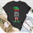 Damen Oma Elfe Partnerlook Familien Outfit Weihnachten T-Shirt Lustige Geschenke