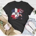 Dominican Republic Flag Baseball PlayerSports Unisex T-Shirt Unique Gifts