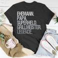 Ehemann Papa Grillmeister T-Shirt Lustige Geschenke