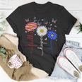 Faith Hope Love Butterfly Daisy 4Th Of July Christians God Unisex T-Shirt Funny Gifts
