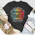 Fantastisch Seit August 1961 Männer Frauen Geburtstag T-Shirt Lustige Geschenke