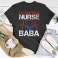 Mens My Favorite Nurse Calls Me Baba Cool Vintage Nurse Dad T-Shirt Funny Gifts