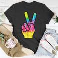 Finger Peace Sign Tie Dye 60S 70S Funny Hippie Costume Unisex T-Shirt Unique Gifts