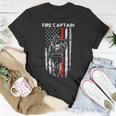 Fire Captain Chief American Flag Firefighter Captain T-Shirt Funny Gifts