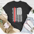 Firefighter Thin Red Line Amercian Flag Usa T-Shirt Funny Gifts
