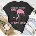 Flamingo Pink Bird Wine Drinking Gift For Womens Unisex T-Shirt Unique Gifts