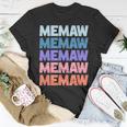 Funny Modern Repeated Text Design Memaw Grandmother Unisex T-Shirt Unique Gifts