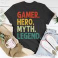 Gamer Hero Myth Legend Vintage Gaming T-Shirt Lustige Geschenke