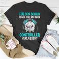 Gamer Zocker Controller T-Shirt, Lustiger Spruch zum Zocken Lustige Geschenke