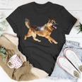German Shepherd Running Polygon Poly Dog Dad Mom Lover Unisex T-Shirt Unique Gifts