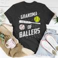 Grandma Of Ballers Funny Baseball Softball Mothers Day Gift Unisex T-Shirt Unique Gifts