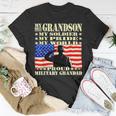 Mens My Grandson My Soldier Hero Proud Military Grandad T-Shirt Funny Gifts